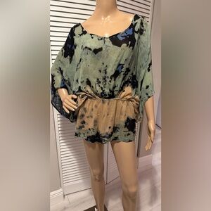 Sam & Lavi Los Angeles Abstract Print Dolman Top | Size S